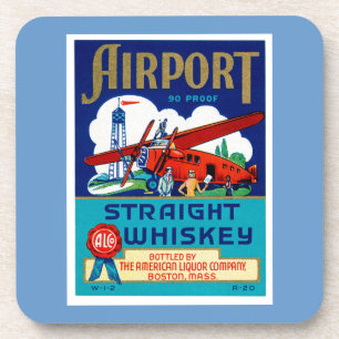Airport Straight Whiskey Getränkeuntersetzer