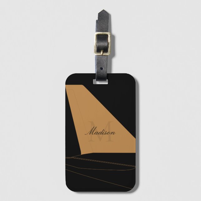 Airpplane Tail Fin Luggage Tag Gepäckanhänger (Vorderseite Vertikal)