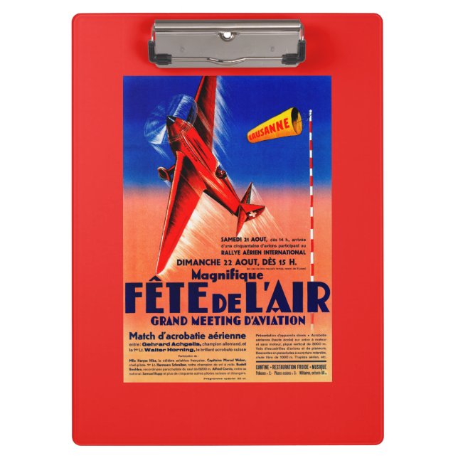 Airshow, das Haryse Hilsz fördernden Posten Klemmbrett (Vorderseite)