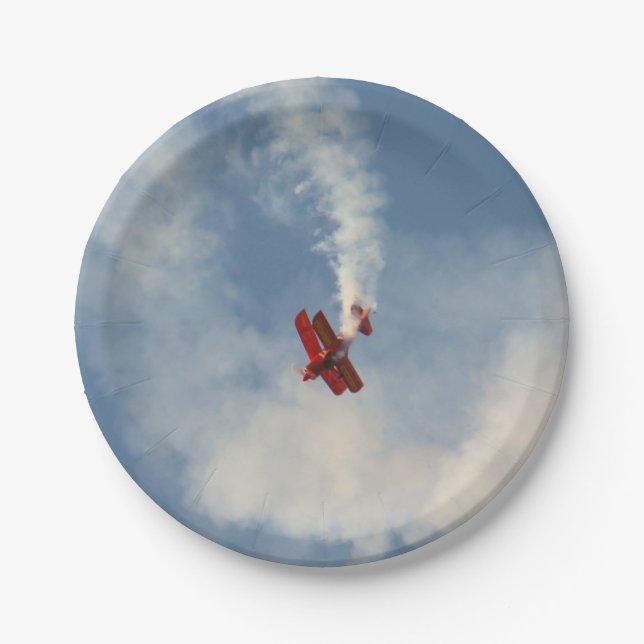 Airshow Stunt Biplane Pappteller (Vorderseite)