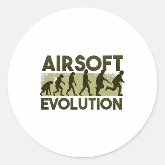 Airsoft-Evolution Runder Aufkleber (Vorderseite)