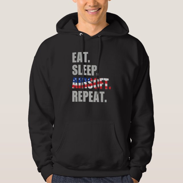 Airsoft Shooting  Sports Enthusiast Basic Gun Aim  Hoodie (Vorderseite)