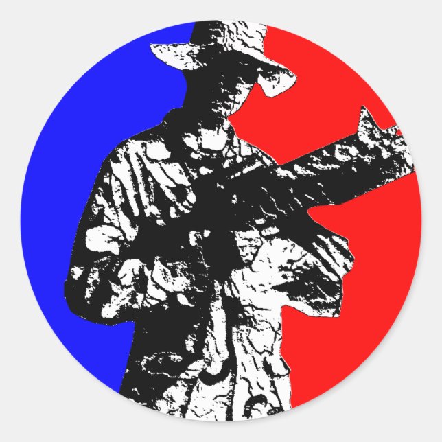 Airsoft Sport-Logoaufkleber Runder Aufkleber (Vorderseite)