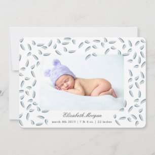 Airy Blätter blau   Geburtsausweis