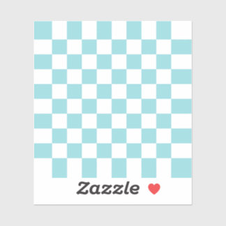 Airy Blue Checker Tile Aufkleber
