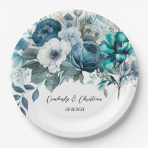 Airy Blue und Aquamarin Peony Rustic Wedding