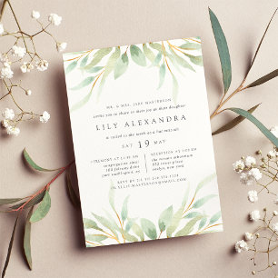 Airy Botanical Bat Mitzvah Einladung