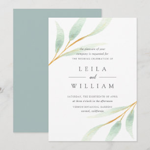 Airy Botanical Einladung zur Hochzeit