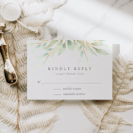 Airy Botanical RSVP Card Karte