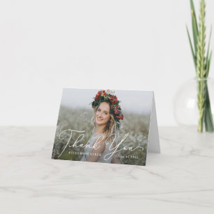 Airy Elegance EDITABLE COLOR Abschluss Vielen Dank Dankeskarte