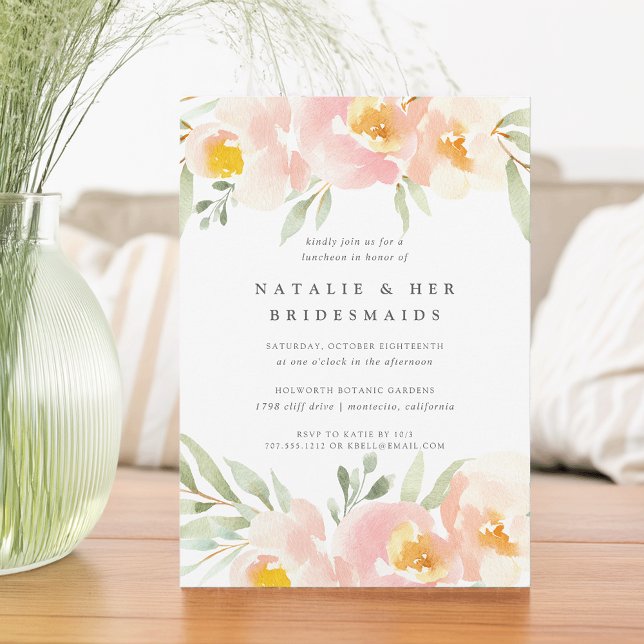 Airy Floral Bridesmaids Luncheon Invitation (Créateur téléchargé)