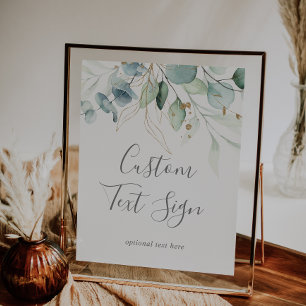 Airy Green Cards & Geschenke Custom Text Sign Poster