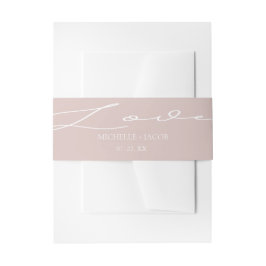 Airy Pastel Blush Liebe | Hochzeitsband Einladungsbanderole