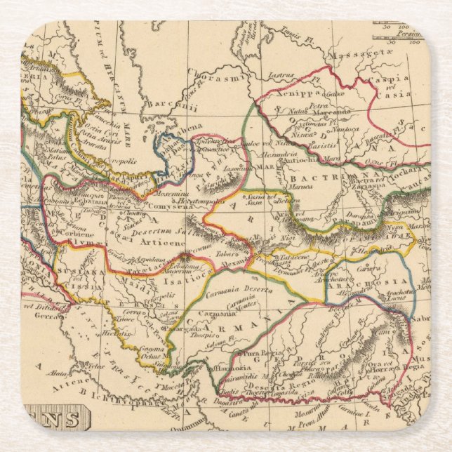 Aisa Rechteckiger Pappuntersetzer (Vorderseite)