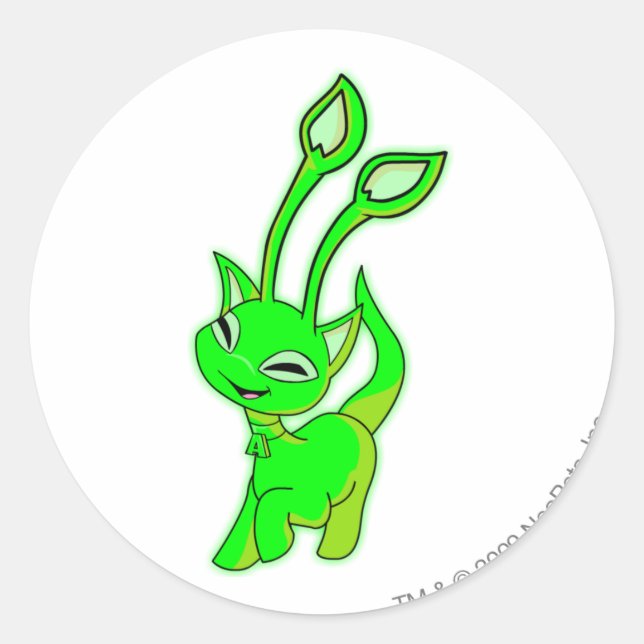 Aisha Glows Runder Aufkleber (Vorderseite)