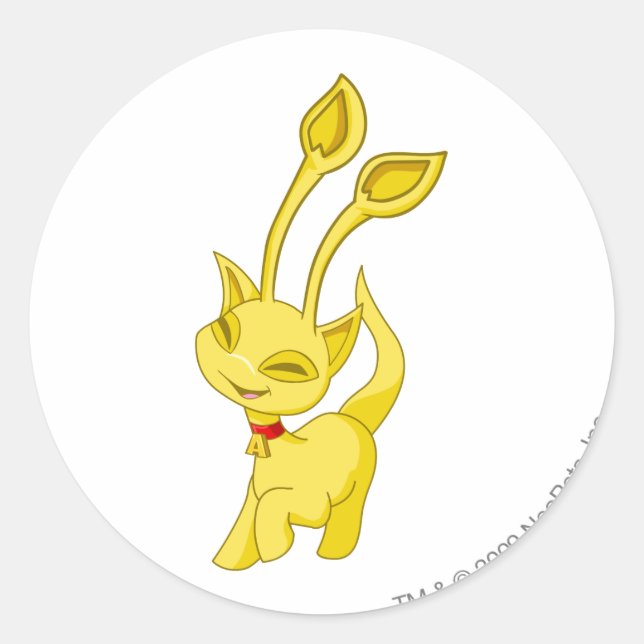 Aisha Gold Runder Aufkleber (Vorderseite)