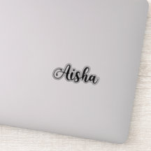 Aisha Name - Handgeschriebene Kalligrafie