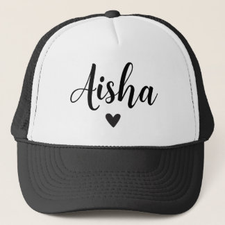 Aisha Name Meaning Custom Hat Cap Girl Clothing Truckerkappe