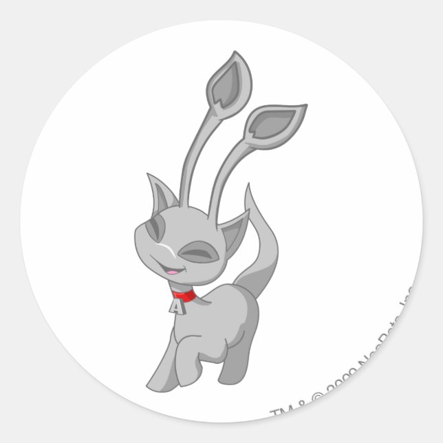 Aisha Silver Runder Aufkleber (Vorderseite)