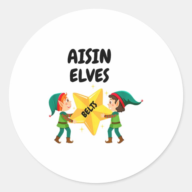 Aisinelvesbelt  runder aufkleber (Vorderseite)