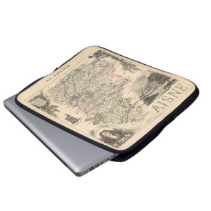 Aisne Department France Alexandre Vuillemin Karte Laptopschutzhülle