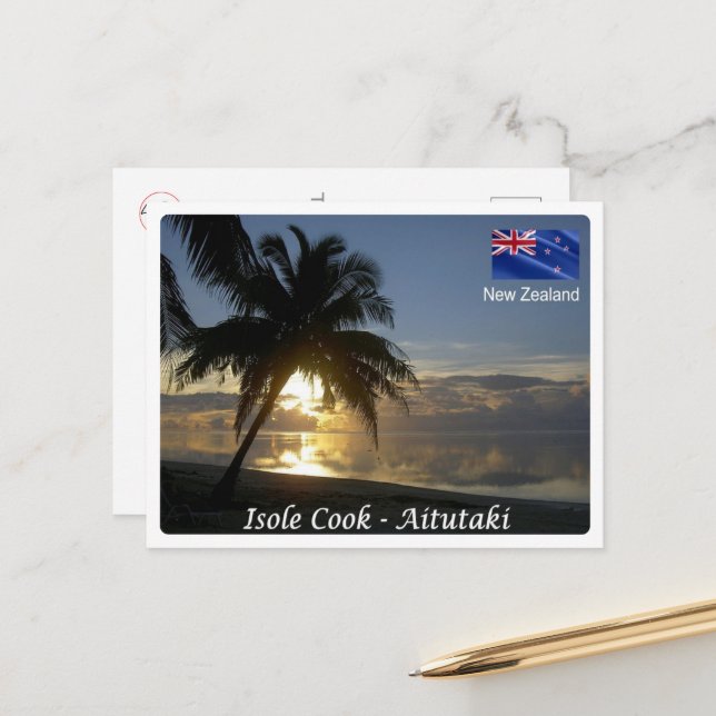 Aitutaki - Isole Cook - Neuseeland - Postkarte (Vorderseite/Rückseite Beispiel)