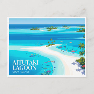 Aitutaki-Lagune Cookinseln Postkarte