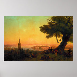 Aivazovsky - Blick auf Konstantinopel durch Abend  Poster