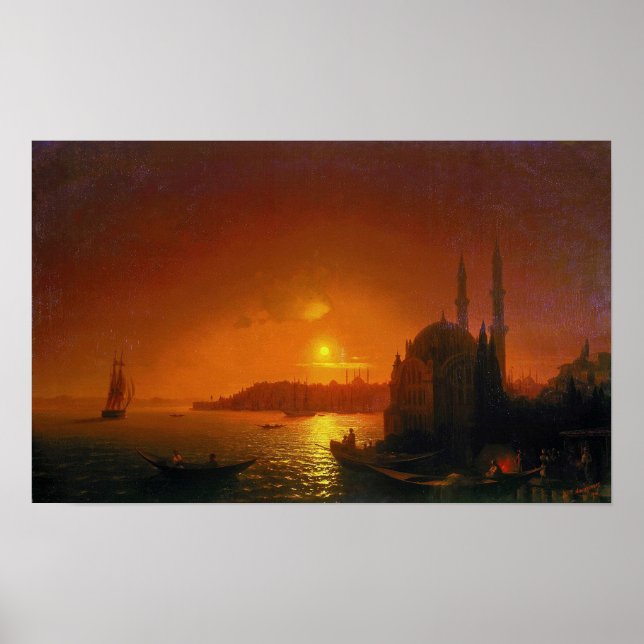 Aivazovsky - Blick auf Konstantinopel mit.. Poster (Vorne)