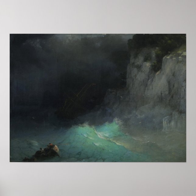 Aivazovsky - I Sturm 1861 Poster (Vorne)