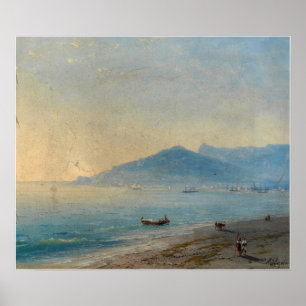 Aivazovsky - Yalta Bucht mit Magobi und Ai Petri M Poster