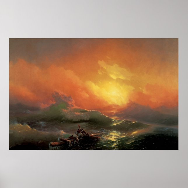 Aivazowski, Iwan - Die neunte Welle Poster (Vorne)