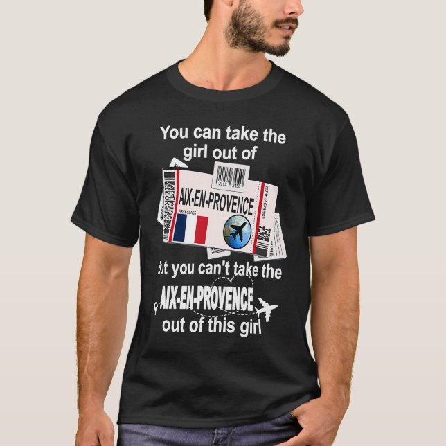 Aix en Provence Boarding Pass  Aix en Provence Gir T-Shirt (Vorderseite)
