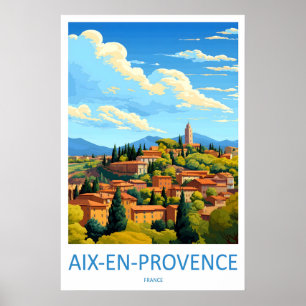 Aix En Provence Skigebiet Nationaler Reiseparkplak Poster