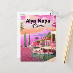 Aiya Napa Reise Postkarten Kunst, Zypern Reise Kun