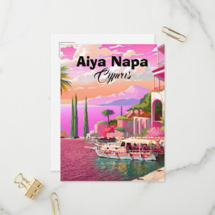 Aiya Napa Reise Postkarten Kunst, Zypern Reise Kun