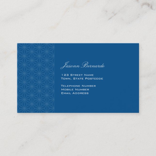 Aiyana Floral Batik Business Card 2 Visitenkarte (Vorderseite)