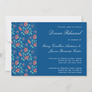 Aiyana Floral Batik Probe Abendessen Einladung 3