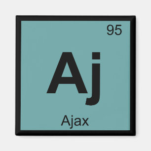 Aj - Periodisches Symbol für griechische Chemie Magnet