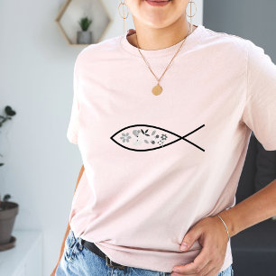 Ajasha-Fisch-Logos für Frauen Rosa Frauen T-Shirt