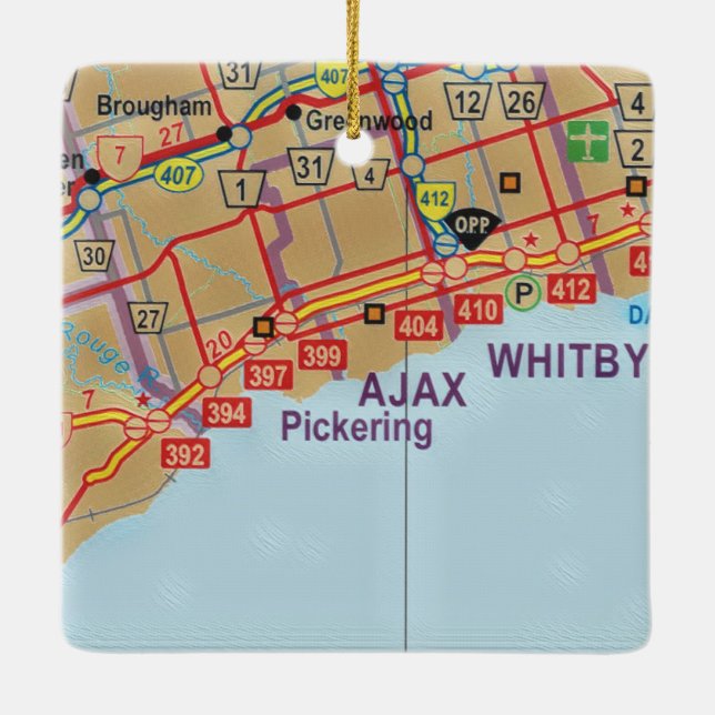 Ajax Ontario Malte Karte Keramikornament (Rückseite)