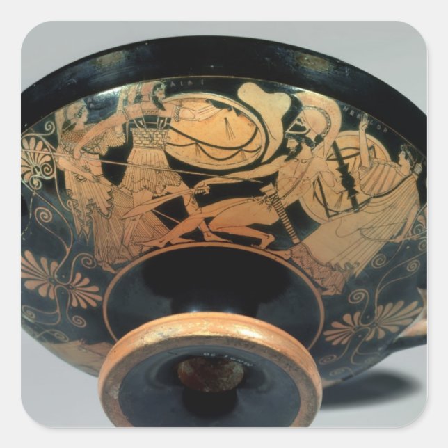 Ajax, von Athena eindringlich Quadratischer Aufkleber (Vorderseite)