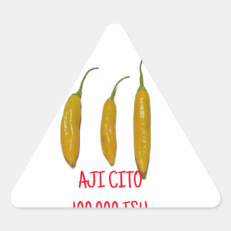 AJI CITO HOT PEPPER 100.000 ISH DREIECKIGER AUFKLEBER
