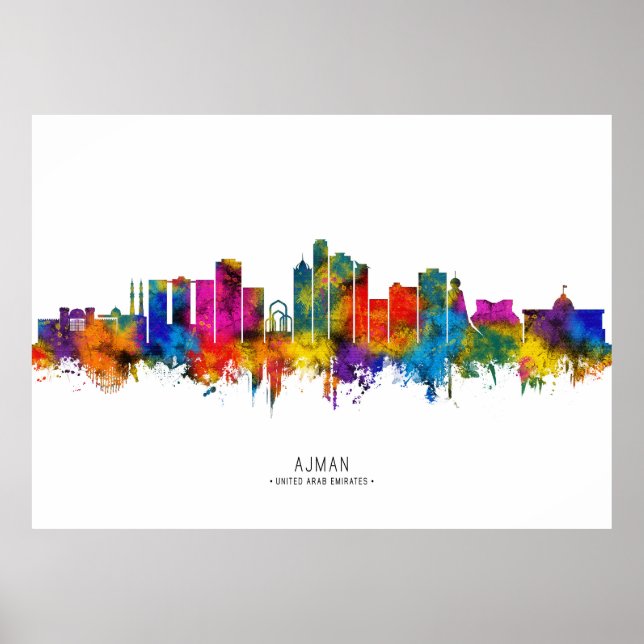 Ajman UAE Skyline Poster (Vorne)