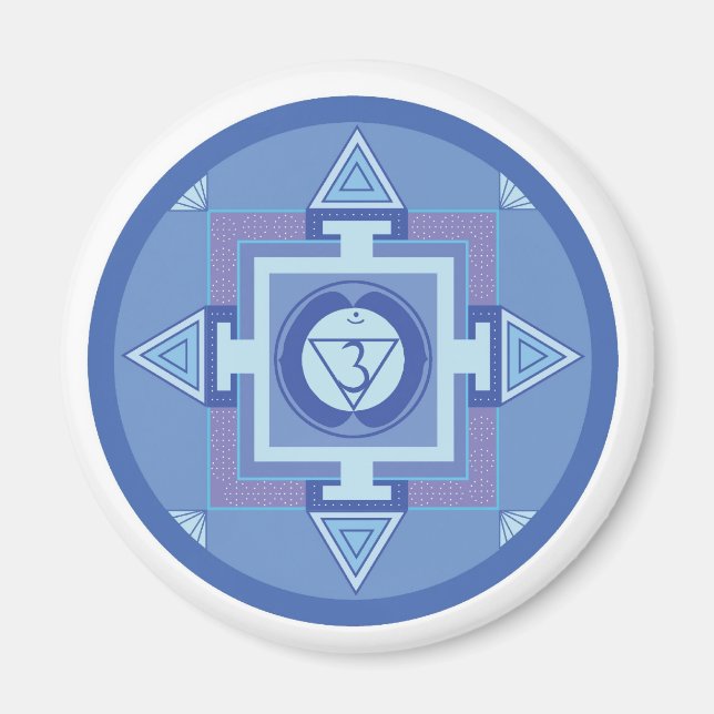 Ajna Chakra Mandala (Third eye chakra) Magnet (Vorne)