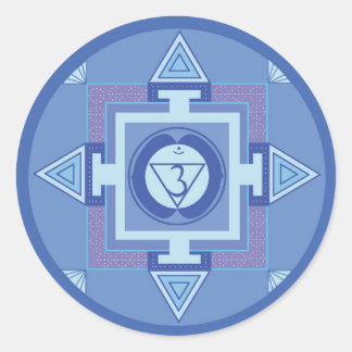 Ajna Chakra Mandala (Third eye chakra) Runder Aufkleber