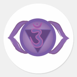 Ajna ou autocollant rond classique de Chakra de