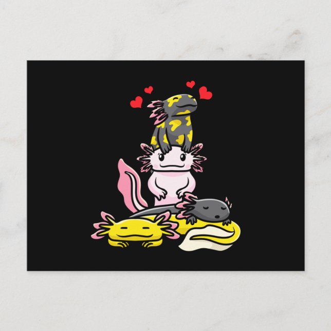 Ajolote Kawaii Postkarte (Vorderseite)