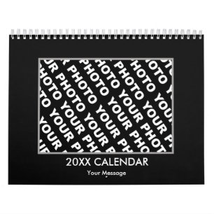 Ajouter 14 Photos Calendrier Noir