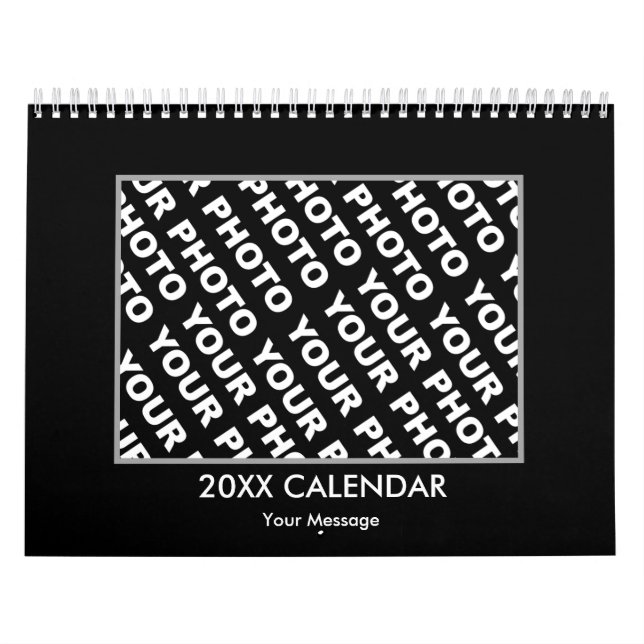 Ajouter 14 Photos Calendrier Noir (Protection)